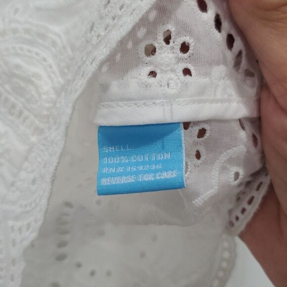 J McLaughlin Joanie Eyelet Blouse size M, NWT - Picture 6 of 9